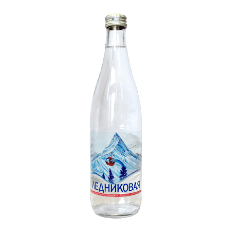 Вода питьевая "Ледниковая" 0,5 л. (20 бут. в уп.) стекло газ